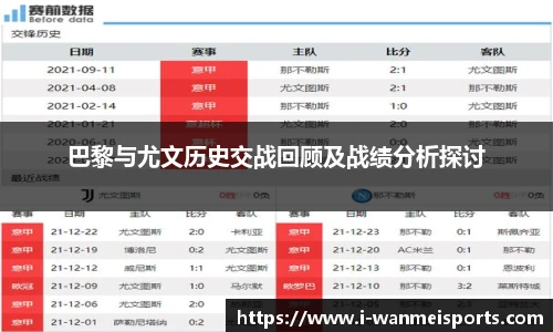 巴黎与尤文历史交战回顾及战绩分析探讨